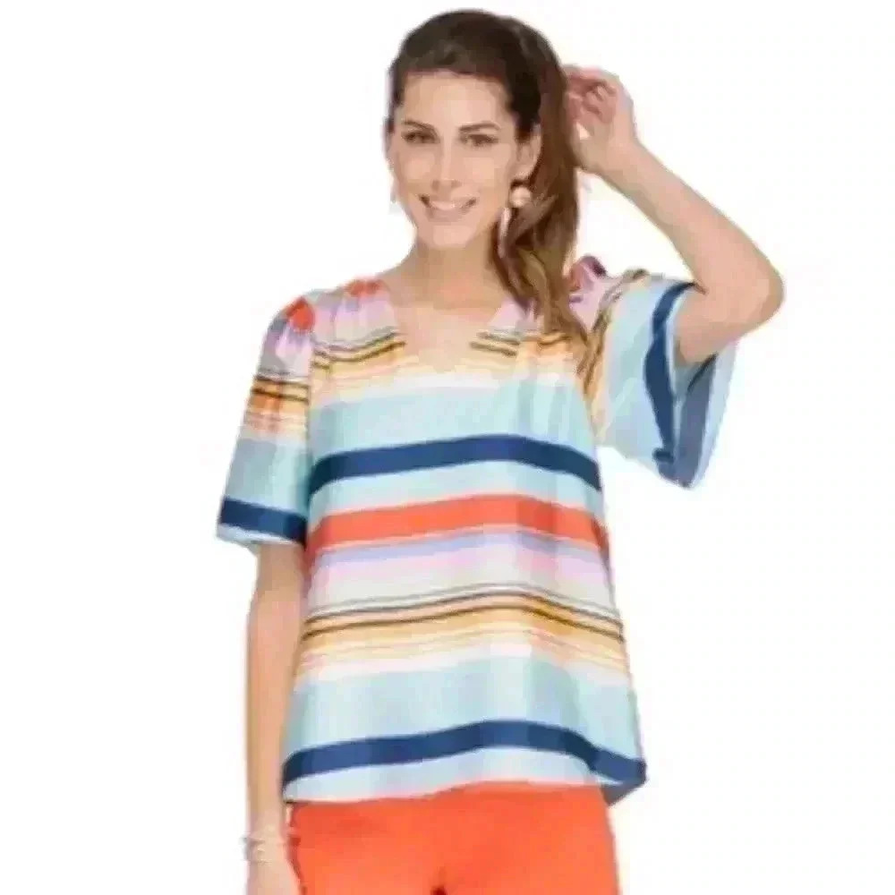 Anthropologie Jade Multi Stripe Top XS